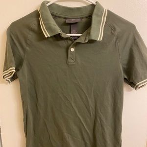 H&M Olive Green Muscle Tee Polo